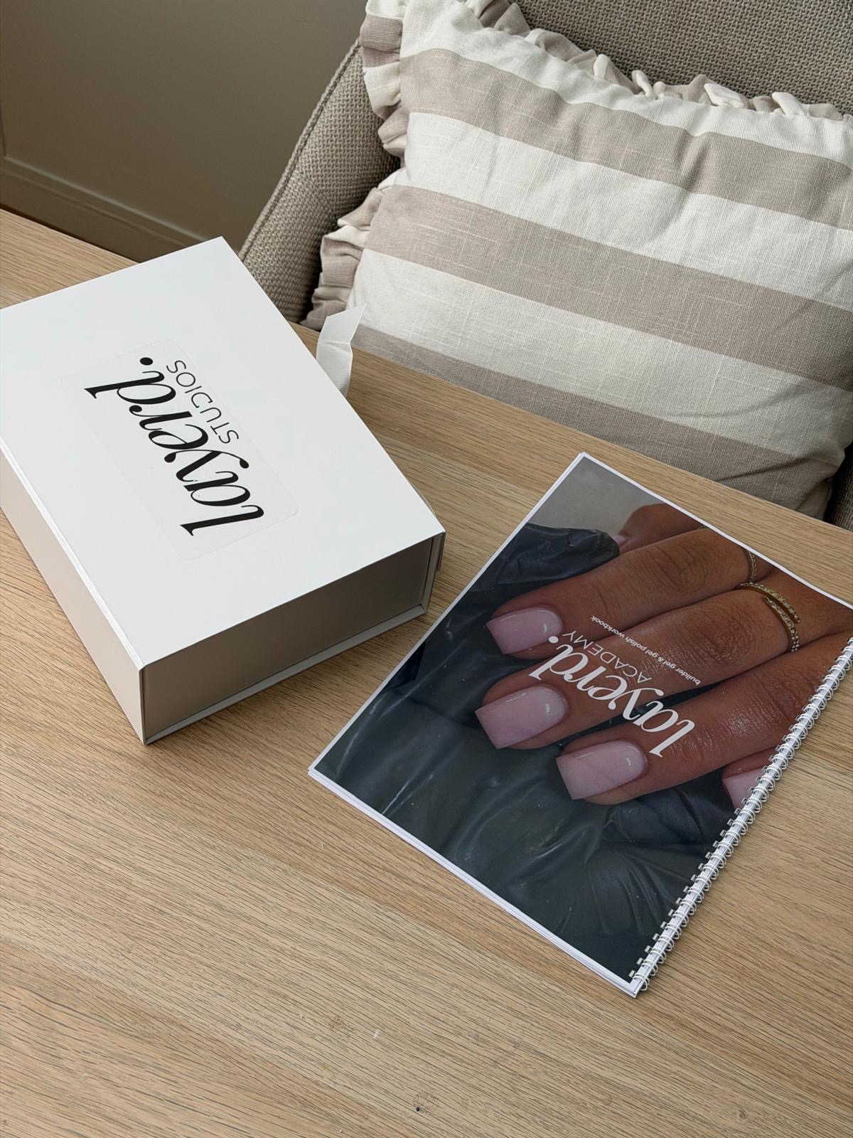 Layerd Academy workbook and welcome box